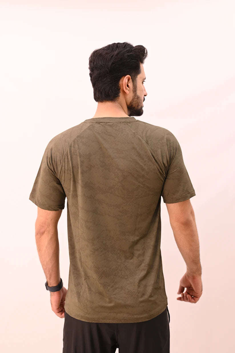 MOVE TECH CAMO TEE – Olive