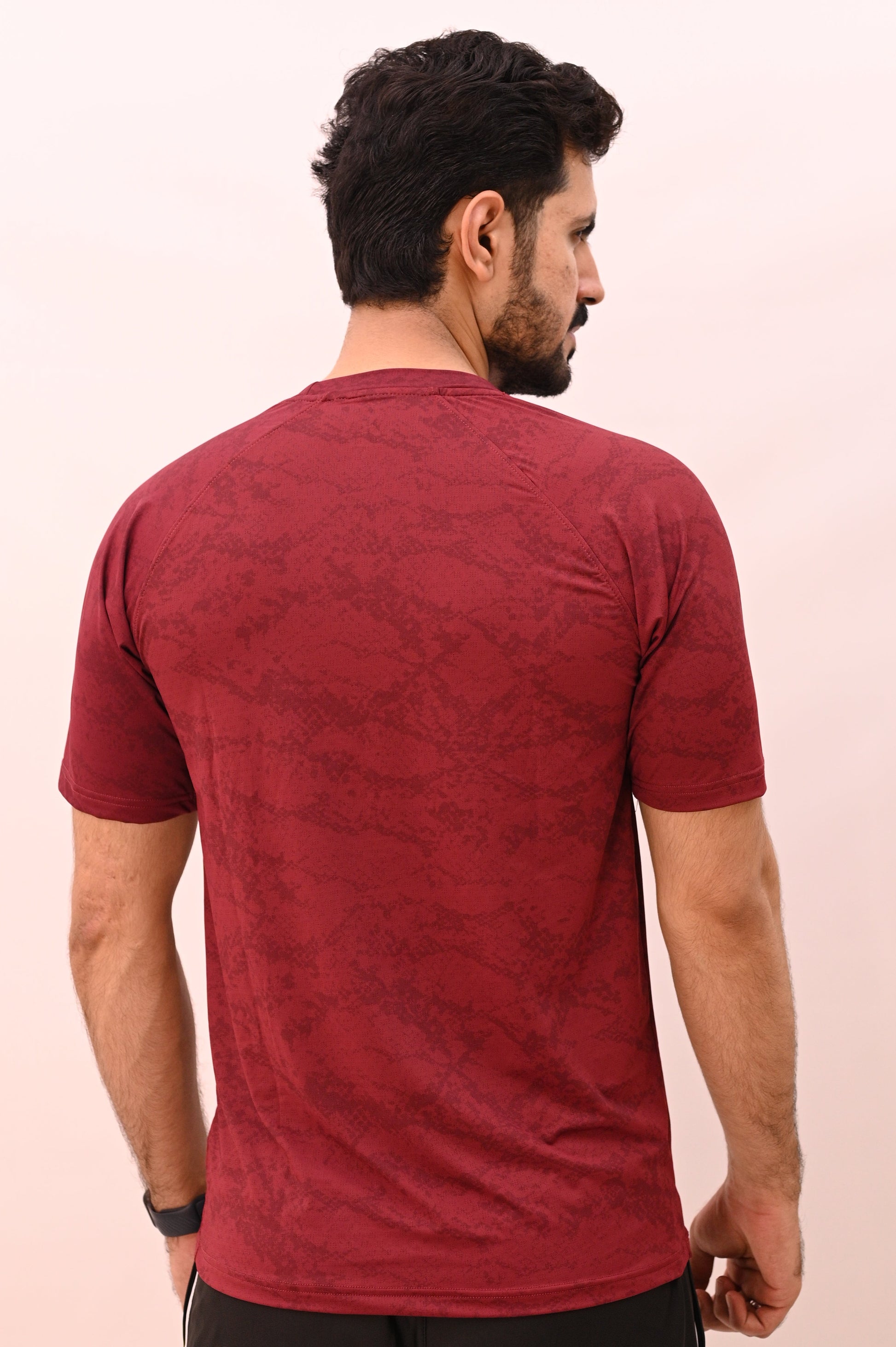 MOVE TECH CAMO TEE – Crimson Red