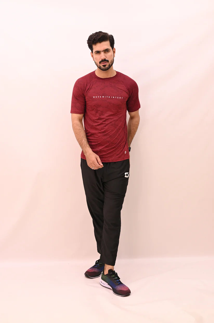 MOVE TECH CAMO TEE – Crimson Red