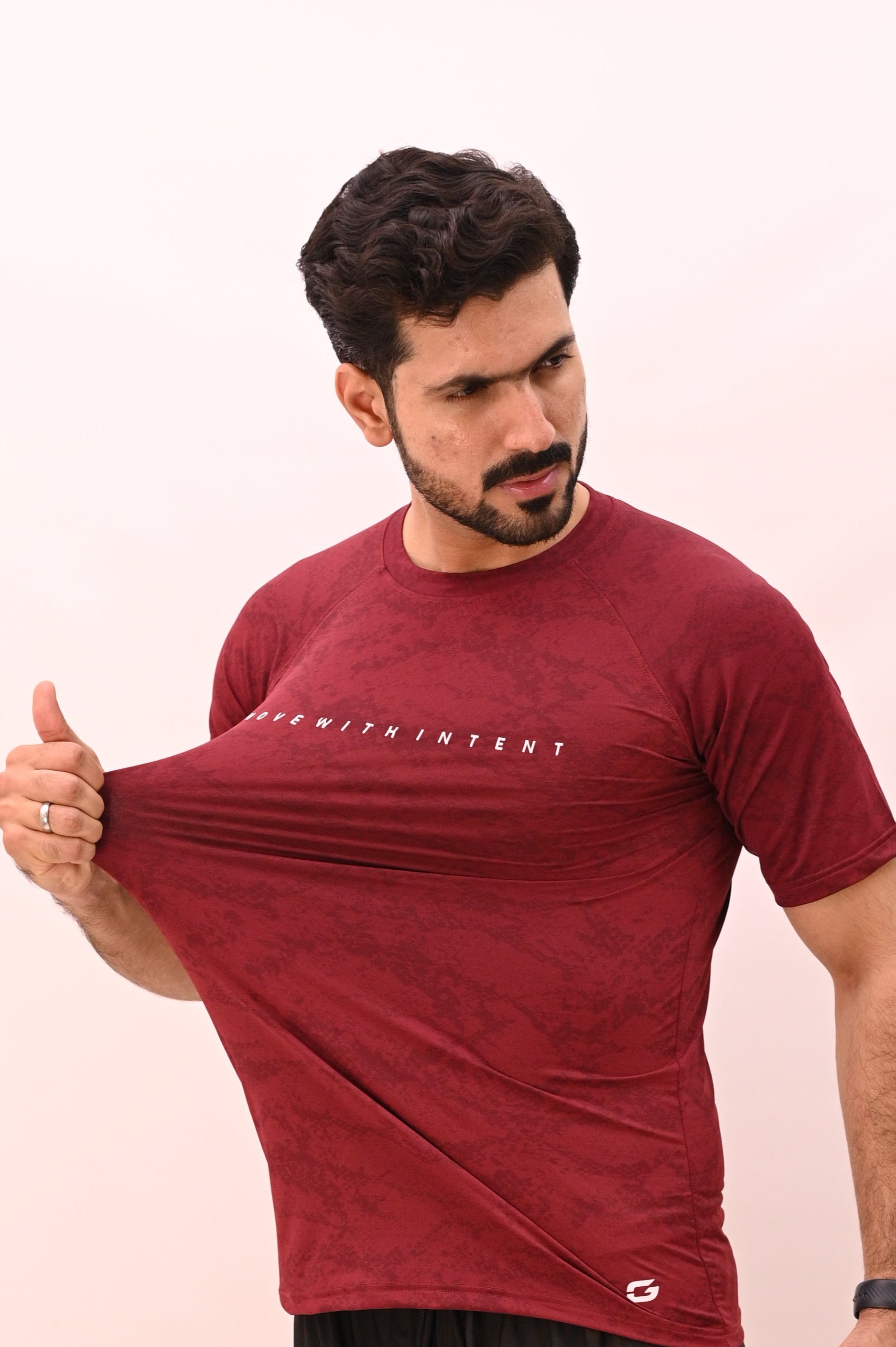 MOVE TECH CAMO TEE – Crimson Red