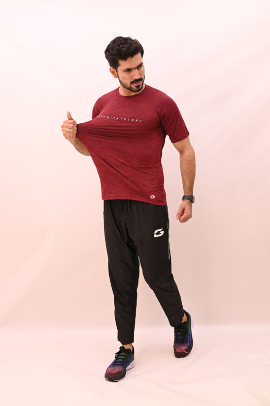 MOVE TECH CAMO TEE – Crimson Red