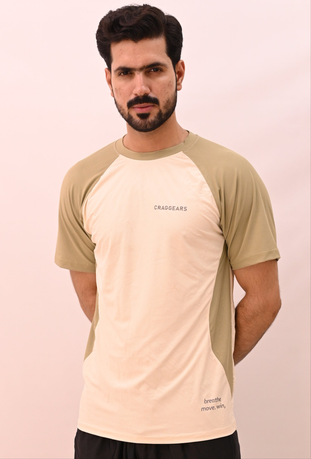 AEROMESH PANEL TEE – Sandstone Beige